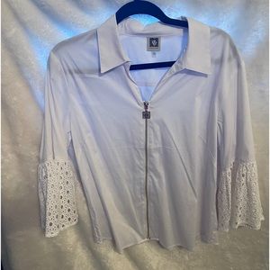 White Anne Klein blouse size large